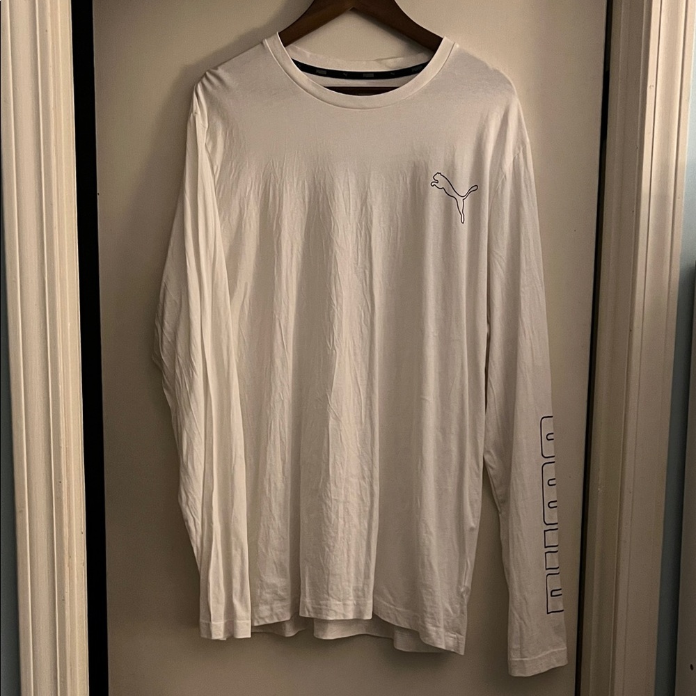 Puma Men's Classic White Long Sleeve Tee